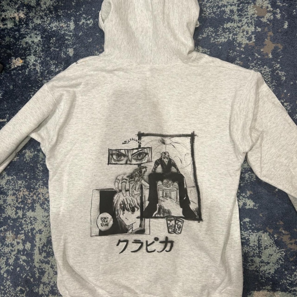 Hunter x Hunter Kurapika hand-painted zip-up hoodie